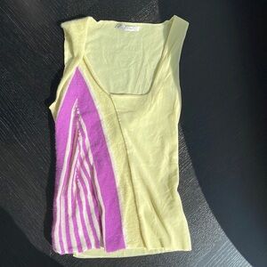 Super Soft Cashmere/Mesh Tank Top